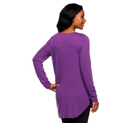 Attitudes by Renee Scoopneck Tunic with Seam Detail