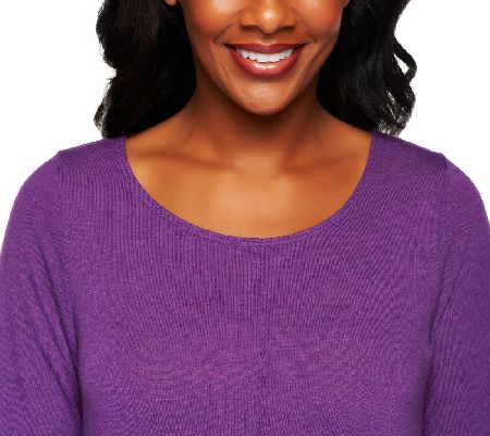 Attitudes by Renee Scoopneck Tunic with Seam Detail