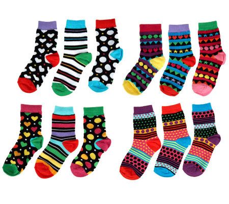 little missmatched 12 Sock Stars & Dots Crew Assortment - A228520