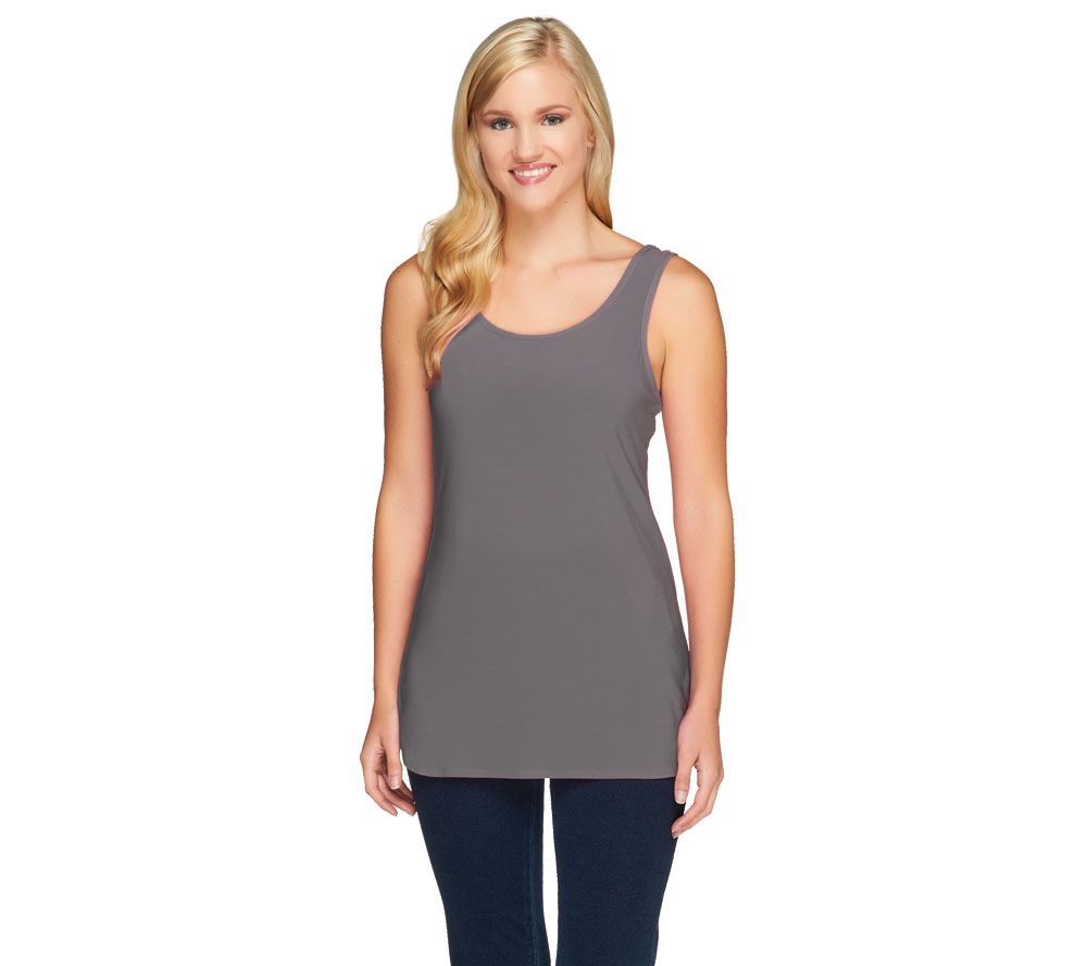 Attitudes by Renee Scoopneck Tuni Tank w/ Side Slits - A231420