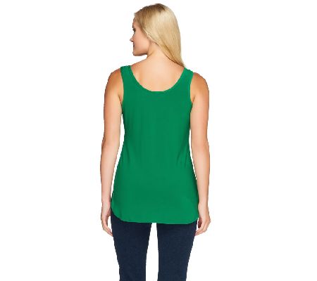 Attitudes by Renee Scoopneck Tuni Tank w/ Side Slits