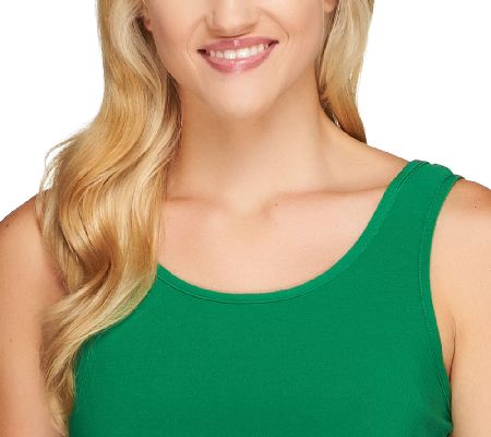 Attitudes by Renee Scoopneck Tuni Tank w/ Side Slits