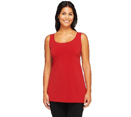 Susan Graver Essentials Liquid Knit Scoop Neck Tank Top - A231520