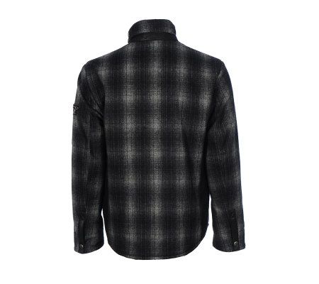 Chaps Mens Wool Plaid Jacket With Faux Shearling Inserts
