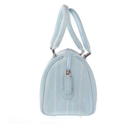 Lee Sands Eelskin Double Handle Satchel Bag