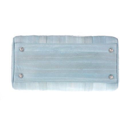 Lee Sands Eelskin Double Handle Satchel Bag