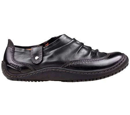 Kalso Earth Invoke Leather Slip-on Shoes withRuching