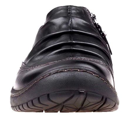 Kalso Earth Invoke Leather Slip-on Shoes withRuching