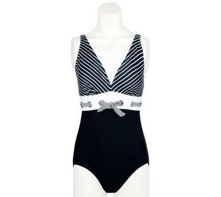 Maidenform Beach Nautical Stripe 1-piece with Lace Control - A327320