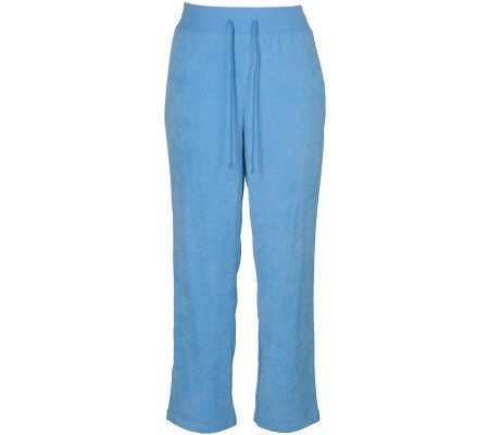 Denim & Co. StretchMoleskin Hooded Cardigan and Drawstring Waist Pants