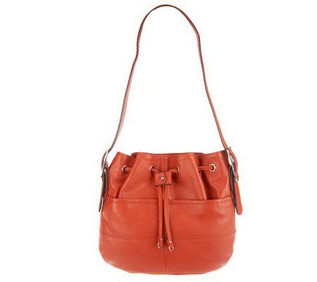 Tignanello Pebble Leather Drawstring Hobo Bag - A231021
