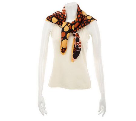 Jacqueline Kennedy Polka Dot Silk Scarf - A232021