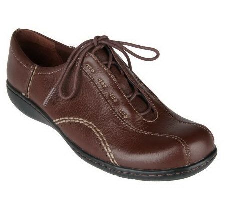Clarks Bendables Viola Tumbled Leather Lace-up Shoes - A85021