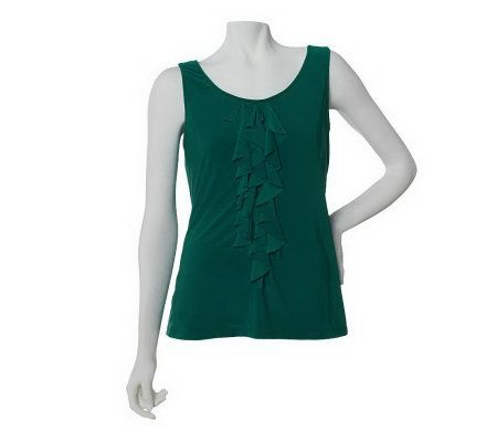 Carol Wior Ruffled Front Cami w/Slimming Inner Lining - A219922