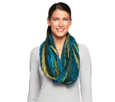 Collection 18 Striped Chevron Eternity Scarf - A227322