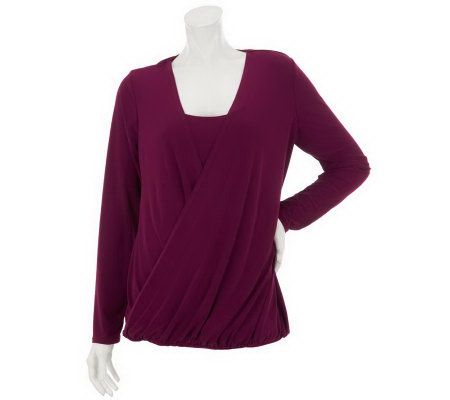 Attitudes by Renee Drape Front Top with Envelope Detail - A231422