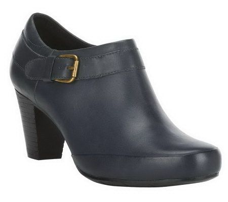 As Is Clarks Bendables Sapphire June Leather Shooties - A233122