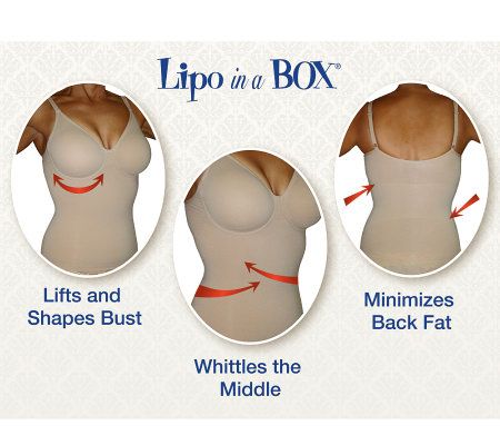 Lipo in a Box Firm Control Bodysuit with Underwire Bra