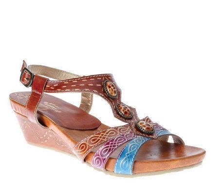 Spring Step Style Peppermint Leather Sandals - A323322