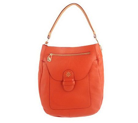 Isaac Mizrahi Live! Pebble Leather North/South Tot - A199523