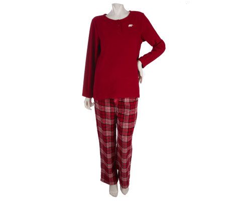 Carole Hochman 2-piece Novelty Microfleece and Flannel Pajama Set - A203523