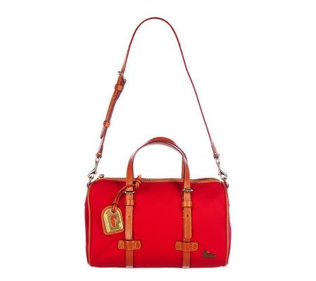 Dooney & Bourke Nylon Barrel Satchel with Leather Trim - A215823