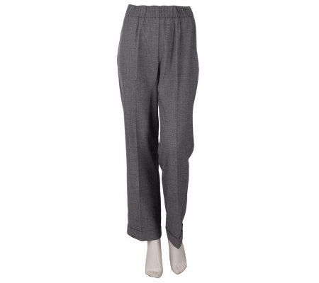 George Simonton Tweed Pants with Comfort Waist and Side Zipper - A216623