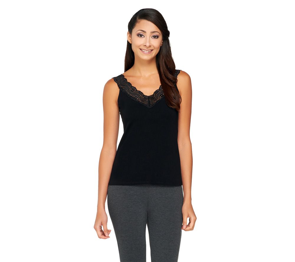 Carol Wior 2-in-1 Front to Back Scallop Lace Cami - A219923