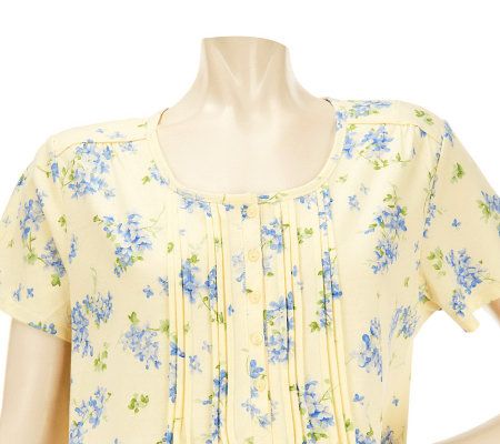 Carole Hochman Lilac Bouquet 100Cotton Jersey Gown