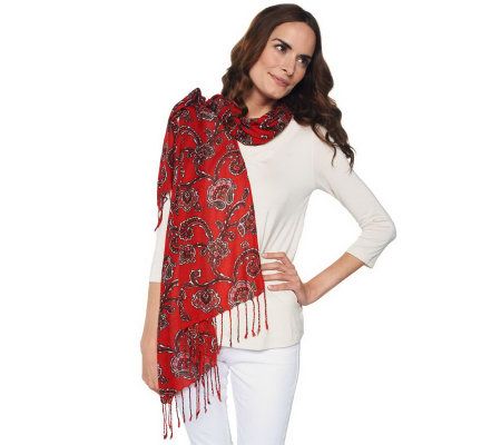Liz Claiborne New York Heritage Paisley Print Pashmina - A221223