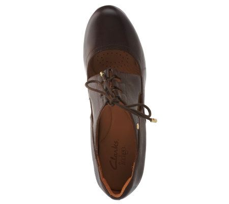 Clarks Indigo Loyal Heart Leather High Heel Mary Janes