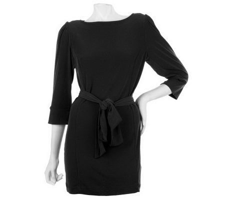 Mark of Style by Mark Zunino Knit Tunic with Puff Sleeves - A228023