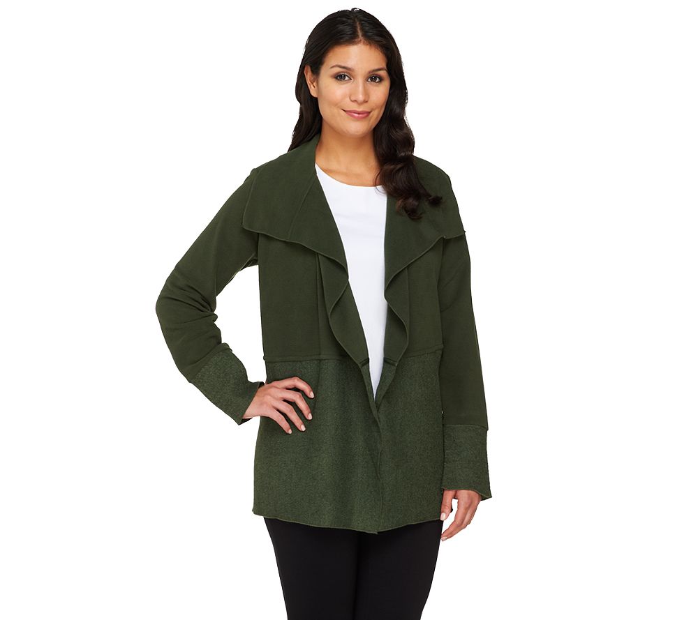 George Simonton Cascade Front Coat with Boiled Wool Trim Detail - A228323