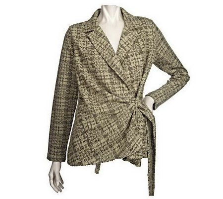 As Is Effortless Style by Citiknits Plaid Knit Jacket - A233023