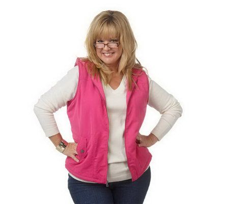 As Is Denim & Co. Utility Vest with Sherpa Lining - A235723