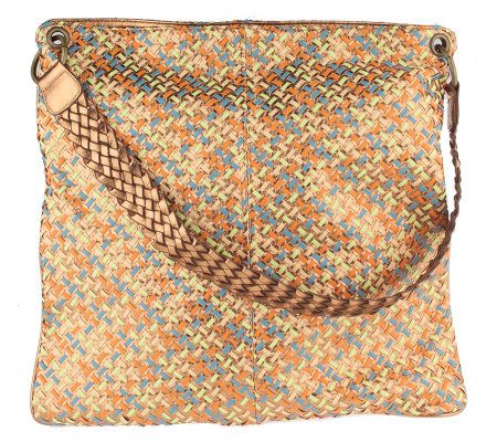 Sondra Roberts Metallic Multi-color Woven Tote Bag - A47623