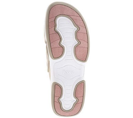 Ryka Lightweight Fabric & Mesh Cross Strap Slides