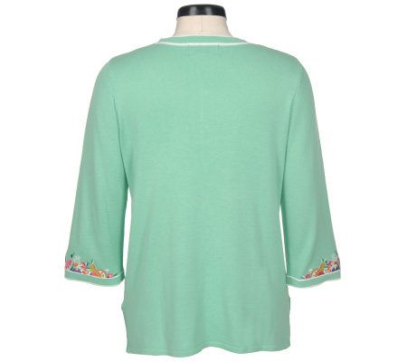 Bob Mackies Embroidered Ambrosia Cardigan