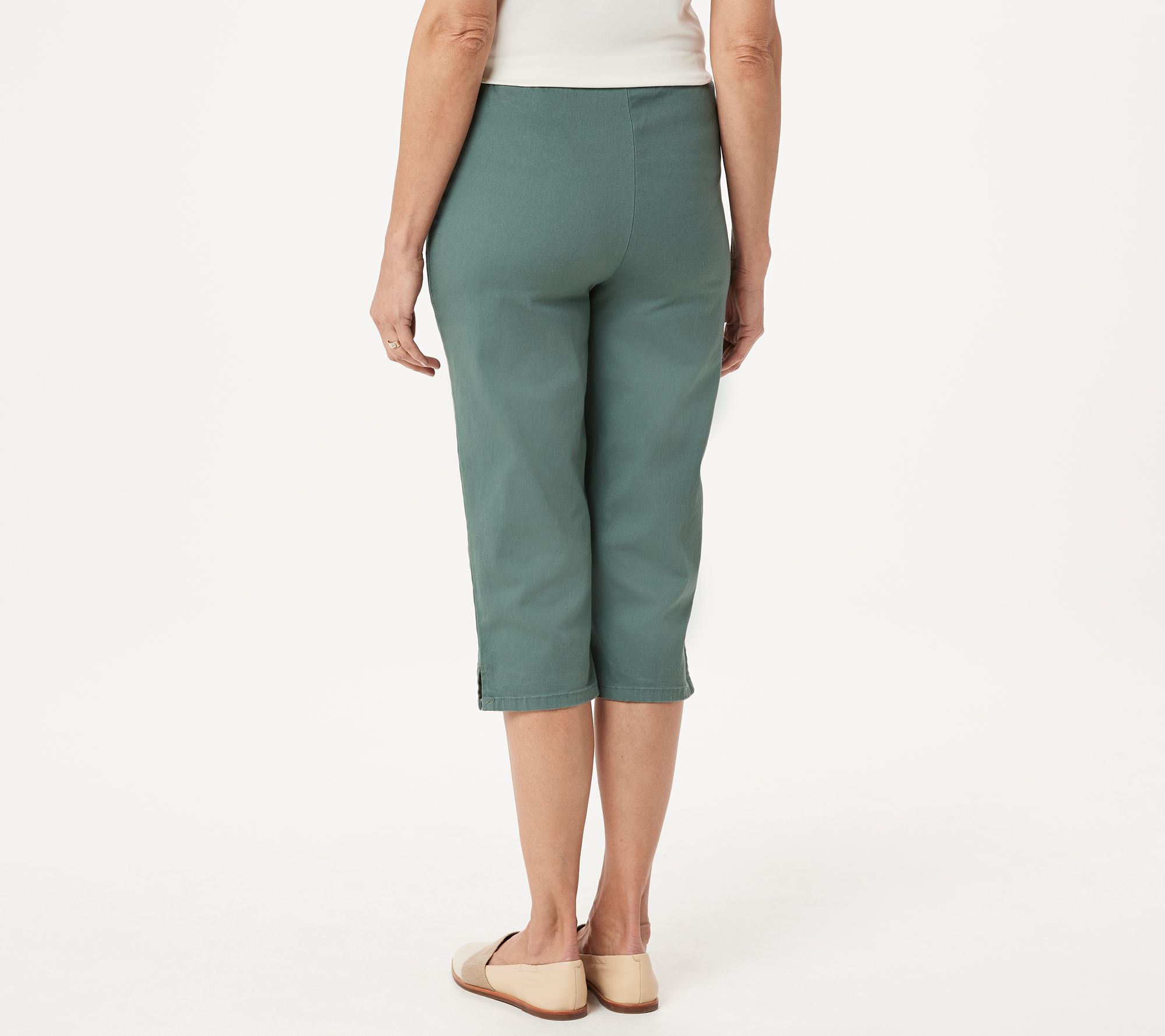 Denim & Co. Original Waist Stretch Capri Pants w/ Side Pockets