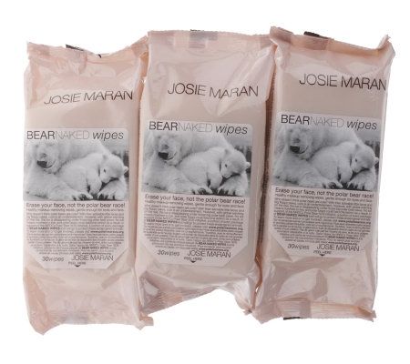 Josie Maran Bare Naked Argan Wipes, Set of 3 Packs - A223724