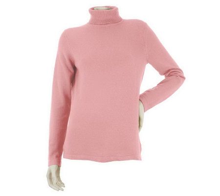 Liz Claiborne New York Cotton Cashmere Turtleneck Sweater - A229224