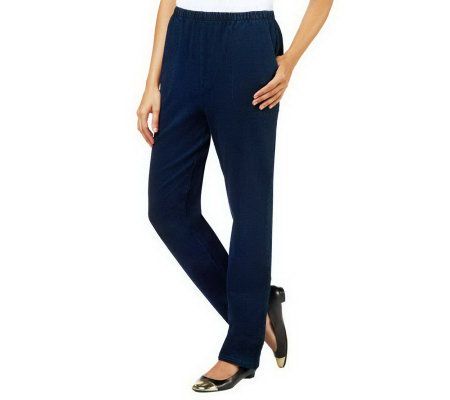 As Is Denim & Co. How Comfy Regular Pull-On Side Pocket Pants - A232524