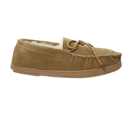 Boston Traveler Mens Faux Suede Moccasin Slippers