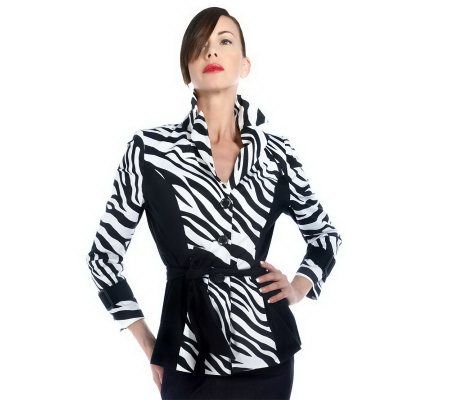 George Simonton Animal Print Sateen Jacket - A213725