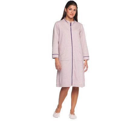 Stan Herman Yarn Dye French Terry Striped Zip Lounger - A216825