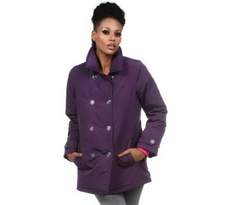 Isaac Mizrahi Live! Double Breasted Down Puffer Coat - A218925