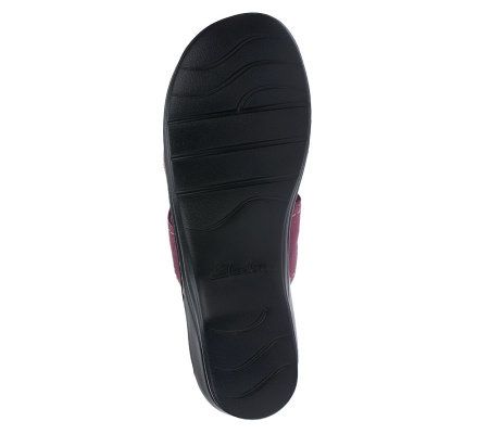 Clarks Bendables Lexi Willow Leather Slides with Hardware