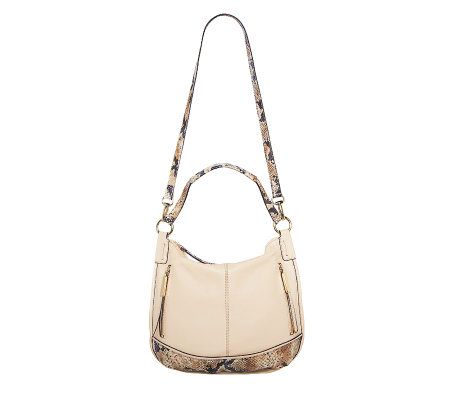 B. Makowsky Pebble Leather Convertible Hobo w/ Leather Wristlet