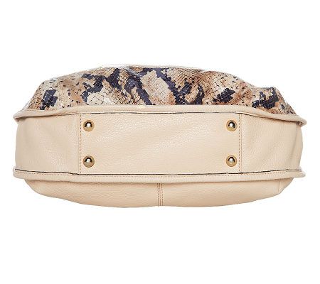 B. Makowsky Pebble Leather Convertible Hobo w/ Leather Wristlet