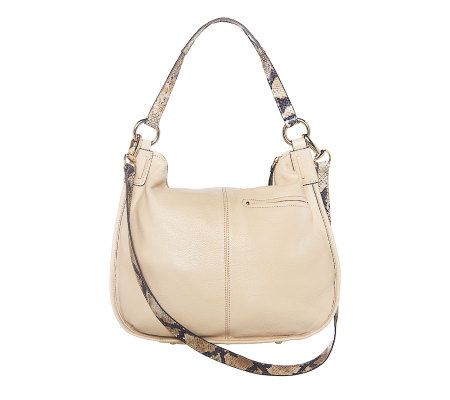 B. Makowsky Pebble Leather Convertible Hobo w/ Leather Wristlet